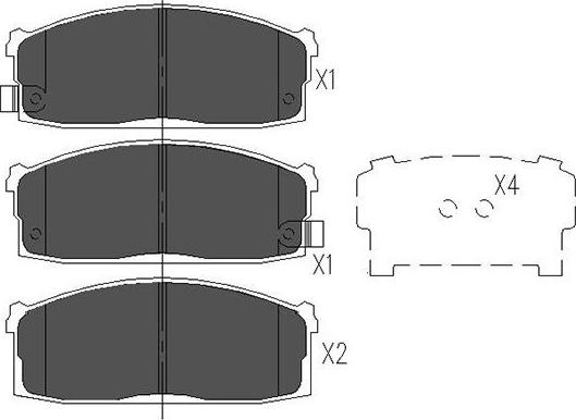 Kavo Parts KBP-6525 - Bremžu uzliku kompl., Disku bremzes ps1.lv