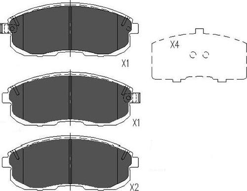 Kavo Parts KBP-6528 - Bremžu uzliku kompl., Disku bremzes ps1.lv