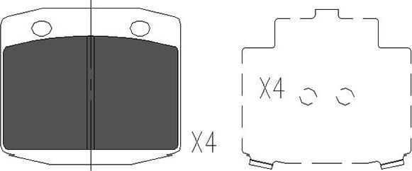 Kavo Parts KBP-6570 - Bremžu uzliku kompl., Disku bremzes ps1.lv