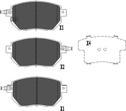 Kavo Parts KBP-6573 - Bremžu uzliku kompl., Disku bremzes ps1.lv