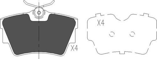 Kavo Parts KBP-6604 - Bremžu uzliku kompl., Disku bremzes ps1.lv