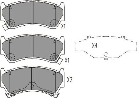 Kavo Parts KBP-6605 - Bremžu uzliku kompl., Disku bremzes ps1.lv