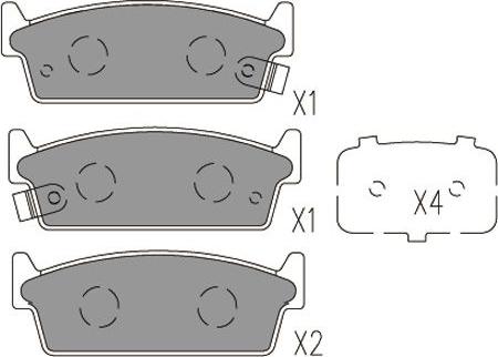 Kavo Parts KBP-6601 - Bremžu uzliku kompl., Disku bremzes ps1.lv