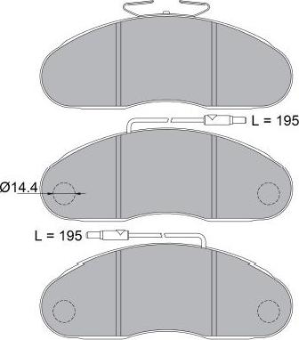 Kavo Parts KBP-6602 - Bremžu uzliku kompl., Disku bremzes ps1.lv