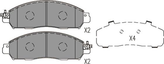 Kavo Parts KBP-6625 - Bremžu uzliku kompl., Disku bremzes ps1.lv