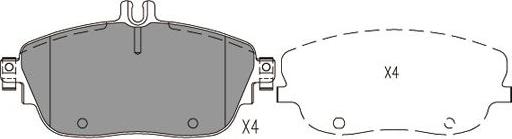 Kavo Parts KBP-6620 - Bremžu uzliku kompl., Disku bremzes ps1.lv