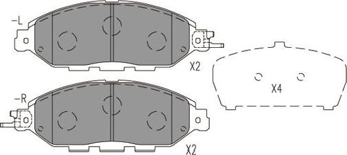 Kavo Parts KBP-6623 - Bremžu uzliku kompl., Disku bremzes ps1.lv