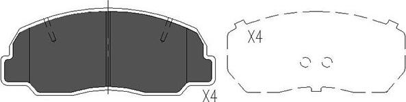 Kavo Parts KBP-1504 - Bremžu uzliku kompl., Disku bremzes ps1.lv