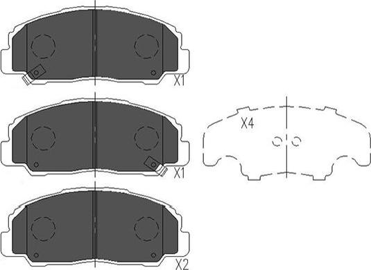 Kavo Parts KBP-1505 - Bremžu uzliku kompl., Disku bremzes ps1.lv