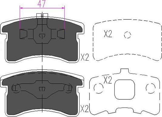 Kavo Parts KBP-1506 - Bremžu uzliku kompl., Disku bremzes ps1.lv