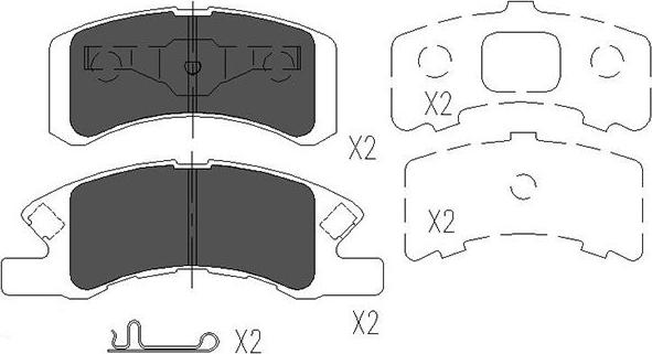 Kavo Parts KBP-1511 - Bremžu uzliku kompl., Disku bremzes ps1.lv