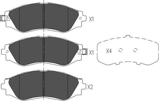 Kavo Parts KBP-1001 - Bremžu uzliku kompl., Disku bremzes ps1.lv