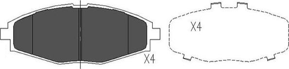 Kavo Parts KBP-1002 - Bremžu uzliku kompl., Disku bremzes ps1.lv