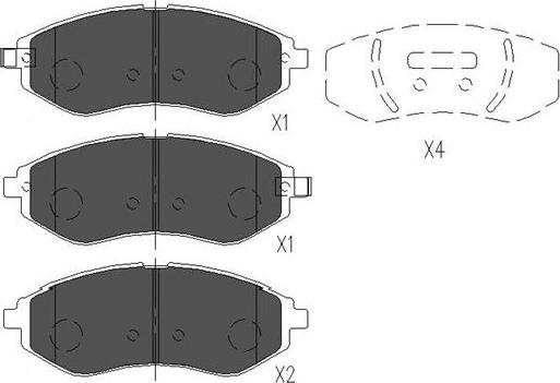 Kavo Parts KBP-1019 - Bremžu uzliku kompl., Disku bremzes ps1.lv