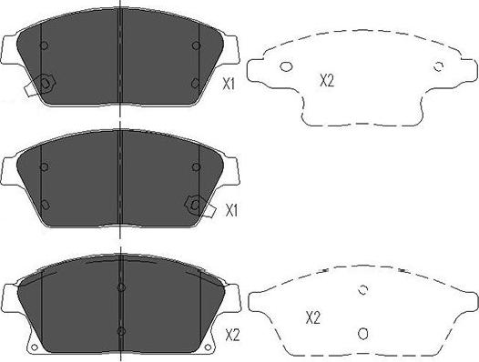 Kavo Parts KBP-1014 - Bremžu uzliku kompl., Disku bremzes ps1.lv