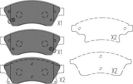 Kavo Parts KBP-1018 - Bremžu uzliku kompl., Disku bremzes ps1.lv