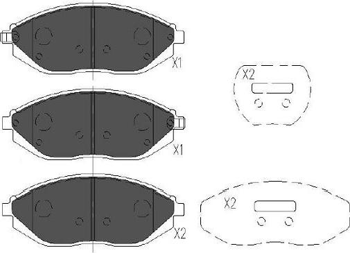 Kavo Parts KBP-1017 - Bremžu uzliku kompl., Disku bremzes ps1.lv