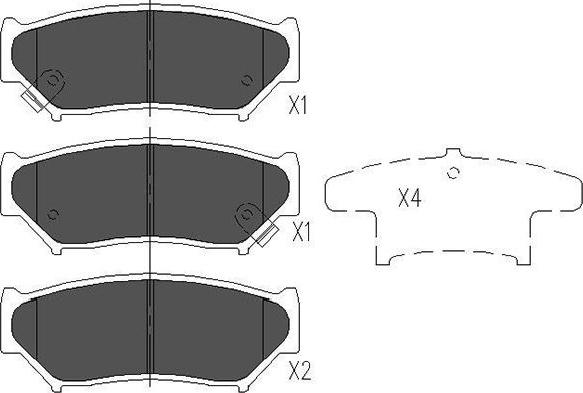 Kavo Parts KBP-8505 - Bremžu uzliku kompl., Disku bremzes ps1.lv