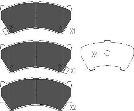 Kavo Parts KBP-8519 - Bremžu uzliku kompl., Disku bremzes ps1.lv