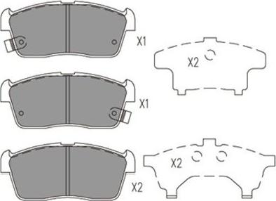 Kavo Parts KBP-8532 - Bremžu uzliku kompl., Disku bremzes ps1.lv