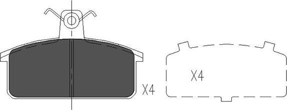 Kavo Parts KBP-8524 - Bremžu uzliku kompl., Disku bremzes ps1.lv