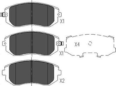 Kavo Parts KBP-8004 - Bremžu uzliku kompl., Disku bremzes ps1.lv