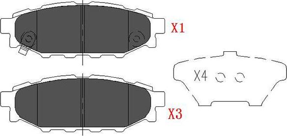 Kavo Parts KBP-8005 - Bremžu uzliku kompl., Disku bremzes ps1.lv