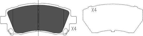 Kavo Parts KBP-8001 - Bremžu uzliku kompl., Disku bremzes ps1.lv