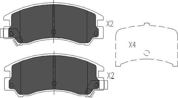 Kavo Parts KBP-8008 - Bremžu uzliku kompl., Disku bremzes ps1.lv