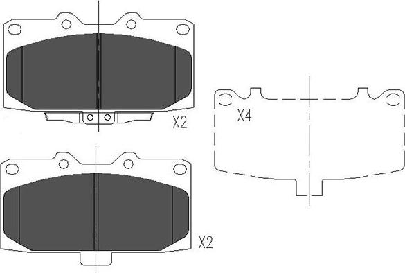 Kavo Parts KBP-8003 - Bremžu uzliku kompl., Disku bremzes ps1.lv