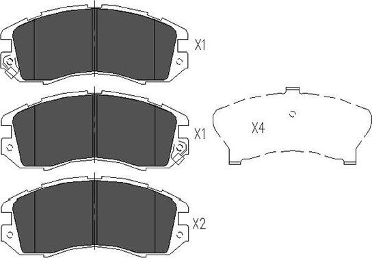 Kavo Parts KBP-8010 - Bremžu uzliku kompl., Disku bremzes ps1.lv