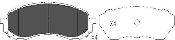 Kavo Parts KBP-8018 - Bremžu uzliku kompl., Disku bremzes ps1.lv