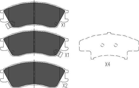 Kavo Parts KBP-8012 - Bremžu uzliku kompl., Disku bremzes ps1.lv