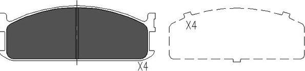 Kavo Parts KBP-3505 - Bremžu uzliku kompl., Disku bremzes ps1.lv