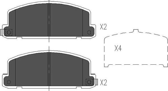 Kavo Parts KBP-3506 - Bremžu uzliku kompl., Disku bremzes ps1.lv