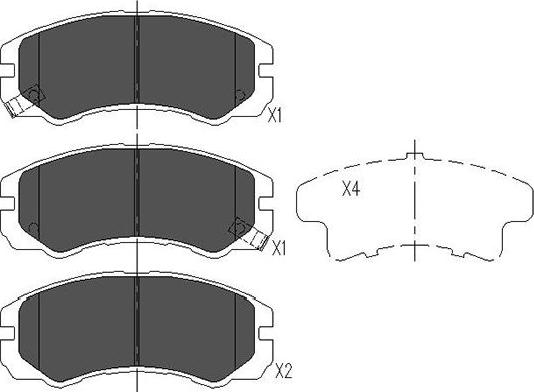 Kavo Parts KBP-3501 - Bremžu uzliku kompl., Disku bremzes ps1.lv