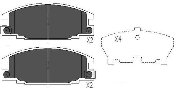 Kavo Parts KBP-3503 - Bremžu uzliku kompl., Disku bremzes ps1.lv