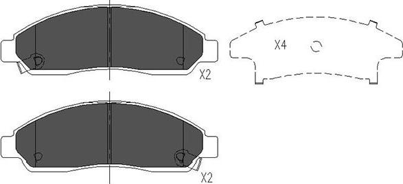 Kavo Parts KBP-3513 - Bremžu uzliku kompl., Disku bremzes ps1.lv