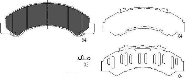 Kavo Parts KBP-3512 - Bremžu uzliku kompl., Disku bremzes ps1.lv