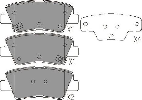 Kavo Parts KBP-3045 - Bremžu uzliku kompl., Disku bremzes ps1.lv