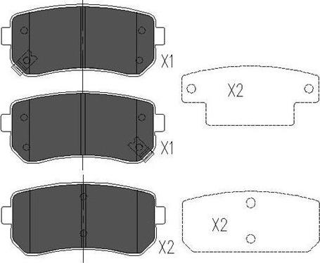 Kavo Parts KBP-3041 - Bremžu uzliku kompl., Disku bremzes ps1.lv