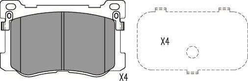 Kavo Parts KBP-3048 - Bremžu uzliku kompl., Disku bremzes ps1.lv