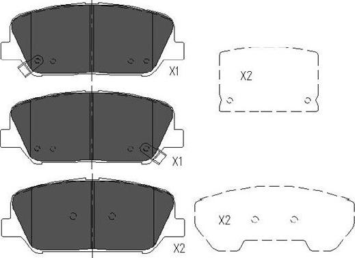 Kavo Parts KBP-3042 - Bremžu uzliku kompl., Disku bremzes ps1.lv