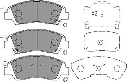 Kavo Parts KBP-3047 - Bremžu uzliku kompl., Disku bremzes ps1.lv