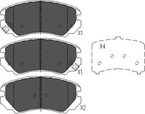 Kavo Parts KBP-3008 - Bremžu uzliku kompl., Disku bremzes ps1.lv