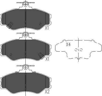 Kavo Parts KBP-3002 - Bremžu uzliku kompl., Disku bremzes ps1.lv