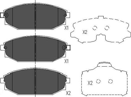 Kavo Parts KBP-3014 - Bremžu uzliku kompl., Disku bremzes ps1.lv