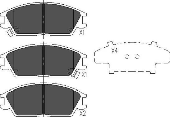 Kavo Parts KBP-3033 - Bremžu uzliku kompl., Disku bremzes ps1.lv