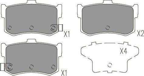 Kavo Parts KBP-3037 - Bremžu uzliku kompl., Disku bremzes ps1.lv