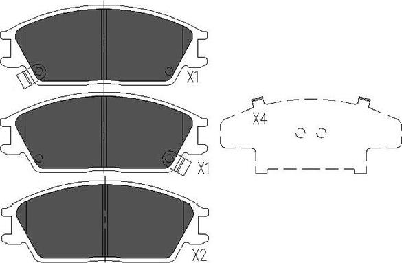 Kavo Parts KBP-3028 - Bremžu uzliku kompl., Disku bremzes ps1.lv